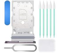 ZHUROUPU pour Galaxy S22 Double SIM Carte Plateau Slot Holder Remplacement pour Samsung Galaxy S22 5G 2022 6.1 Pouces SM-S901B/DS SM-S901E/DS avec Outils (Noir)