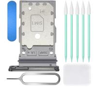 ZHUROUPU pour Galaxy S23 Support de Carte SIM Double pour Samsung Galaxy S23/S23 Plus 5G 2023 SM-S911B/DS SM-S916B/DS, Joint en Caoutchouc pour Carte SIM Double avec Outils de réparation (Noir)