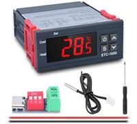 ZHUROUPU Régulateur de température numérique DC 12V STC-1000, Thermostat à Affichage numérique Micro-Ordinateur 10A / régulateur de Chauffage et de Refroidissement pour la Fermentation