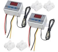 ZHUROUPU Régulateur de température numérique W3002 CA 110 V-220 V, affichage LED numérique, régulateur de température programmable pour chauffage/refroidissement avec sonde et démarrage différé