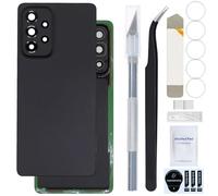 ZHUROUPU Remplacement de la Coque arrière en Plastique pour Samsung Galaxy A53 5G SM-A536B/DS SM-A536U SM-A536U1 avec Objectif/Ruban adhésif préinstallé (Noir)