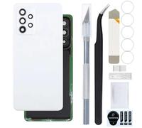 ZHUROUPU Remplacement de la Coque arrière en Plastique pour Samsung Galaxy A53 5G SM-A536B/DS SM-A536U SM-A536U1 avec Objectif/Ruban adhésif préinstallé (Blanc)