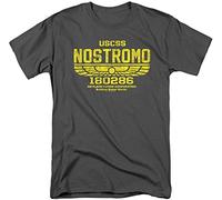 ZHUWWQU Alien USCSS Nostromo Vintage Logo T Shirt & Stickers T-Shirts à Manches Courtes(Large)