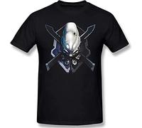ZHUWWQU Halo Legendary Mens Fashionable Tshirt Black T-Shirts à Manches Courtes(XX-Large)