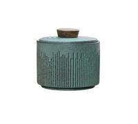 zhuyanbo007 Beurrier, Beurrier en céramique, boîte d'emballage domestique Portable, pot de rangement, bouteille thé(Green)