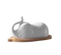 zhuyanbo007 Beurrier, Boîte à beurre en céramique, assiette fromage de stockage scellée for Restaurant