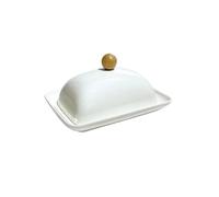 zhuyanbo007 Beurrier, Organisateur de fromage avec couvercle, beurrier, cuisine polyvalente(White)