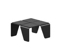 zhuyanbo007 Ensemble de Table Basse modulaire en Bois, Tables Salon emboîtables, décor géométrique Petite Table d'appoint(Black)