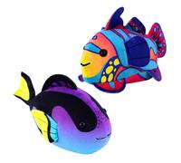 Zhuzhu (Mandarin + Tang Fish Blue Fish 2 Pack C | Animaux en peluche avec moteur a l'interieur | Toys de poisson robotique adaptes aux faveurs de