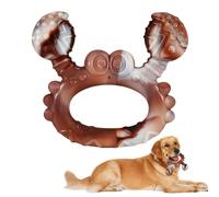 ZHVoyage Giocattoli da masticare per cani aggressivi, giocattoli indistruttibili per cani di Taglia Media e Grande, sapore di manzo sostenibile (Granchio)