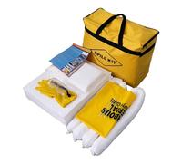 ZHWFDC Kits De Déversement D'huile Et De Carburant De 60 L - Kit De Déversement D'huile - Toute Absorption D'huile, N'absorbe Pas l'eau. Complet avec Coussinets Et Chaussettes Absorbant l'huile