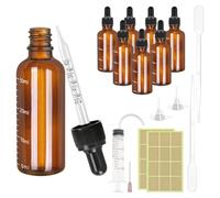 ZHXGO 8 Flacon Compte Gouttes 30ml, Mini Flacon Pipette Vide avec éTiquette De Seringue D'Entonnoir de Pipette, Rechargeable Pipette pour Huiles de Parfum, Colorants Liquide, MéLanges D'AromathéRapie