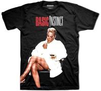 ZHXH Studio Canal Basic Instinct 'Crossed Legs'T Shirt Black Manches Courtes(XX-Large)