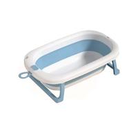 ZHXQRP Baignoire Pliable Multifonction avec Trou D'évacuation Grande Capacité Bathtub Portable Opération Simple pour Chiots Petits Chiens Chats(Blue)