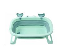 ZHXQRP Baignoire Pliable Multifonction avec Trous de Drainage et Texture Antidérapante Petit Bathtub Design Portable pour Chien Chat(Green)
