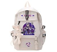 ZHXQRP Cartable Sac à Dos pour Hommes Femmes Sac à Dos Décontracté Sac à Dos de Voyage avec Jolie Poupée de Lapin Jeu Graffiti Design,One Size(17.7x12.5x5.1) with a Duck Doll-Keqing