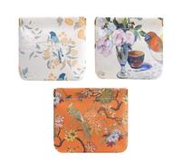 ZHXQRP Porte-Monnaie en PU Fermeture Pop-Up Automatique Porte-Monnaie Portable for Femmes Motif Rouge à Lèvres Mini Trousse de Maquillage Organisateur de Rangement for Petits Objets(3-Piece Set)