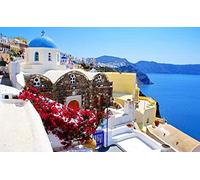ZHXXFD 5D Diamond Painting Strass Complet Grand Format 30X40CM Paysages Méditerranéens Paysages De La Grèce Grande Taille Broderie Diamant Kit Point De Croix Mosaïque Enfants