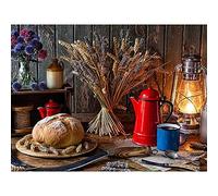 ZHXXFD Broderie Diamant Kit Complet Diamond Painting Full Strass Cuisine-Nature-Morte Stitch Enfant Grand Format 50X60 Peinture Diamant Adulte Strass Cristal Paysage Art Fille Garcon Cadeau(A153)