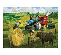 ZHXXFD Broderie Diamant Kit Complet Grand Format 40X60 Tracteur De Ferme Rouge 5D Diamond Painting Strass Complet Kit,Peinture Diamant Pour Enfants Et Adultes,Full Rond Drill Diamant Art Painting