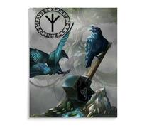 ZHXXFD Diamond Painting Pirates Runiques Vikings 30X40 Diamond Painting Adulte Grand Format Paysage,Kit Peinture Diamant Strass En Cristal,Broderie Diamant Kit Complet Enfant,A18