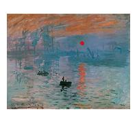 ZHXXFD Peinture Numero Adultes Enfants avec Cadre - numéro d'art - Soleil Levant Claude Monet - Bricolage Peinture par Numero Paysage Loisirs Créatifs Paint by Numbers Kits(A116)