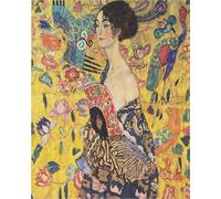 ZHXXFD Peinture Par Numero Adulte Enfant Paysage Tableaux Célèbres Sans Cadre 40X50CM Lady With Fan - Gustav Klimt,B26