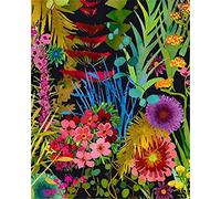 Zhyaunz Bricolage 5D Diamant Peinture Kits Feuilles Tropicales Fleurs Point De Croix Broderie Plein Rond Perceuse Mosaïque Décor À La Maison Art Cadeau