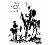 Zhyaunz Bricolage 5D Diamant Peinture mosaïque Pablo Picasso Don Quichotte Point de Croix Dessin Broderie Pleine Ronde perceuse Art décor Cadeau 30x40cm