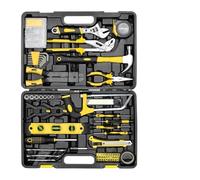 ZHYIBDE Coffret d'outils à main 218 pièces en acier chrome-vanadium - Kit complet de réparation pour la maison et l'automobile avec tournevis, pinces, clés, douilles et mallette de rangement portable