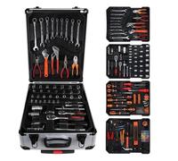 ZHYIBDE Coffret d'outils de maintenance industrielle 186 pièces - Outils à main multifonctionnels avec boîte outils pour les réparations automobiles et garage