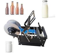 ZHYIHOUSA Étiqueteuse Ronde Manuelle, 15-30 pièces/Min, applicateur d'étiquettes de Bouteilles pour Bouteilles Rondes, étiqueteuse Manuelle réglable pour Bouteilles Rondes, adaptée