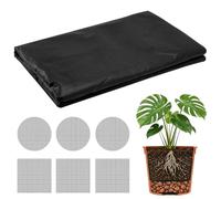 ZHYTUAL Feutre de Drainage Fleurs 2mX1m Tissu Feutrine Noire Fleurs Non