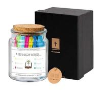 ZHYTUAL Verre Bible Verse Jar Accessoires Bibliques Allemagne Cadeau Bible Chrétien Convenable pour Cadeau Chrétien Femme Encourager Chrétien