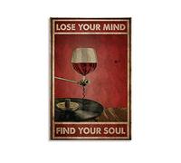 ZHYU Poster esthétique des années 90 - Lose Your Mind Find Your Soul - Impression sur toile - Décoration murale moderne pour chambre à coucher - 40 x 60 cm
