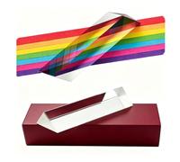 ZHYUAN 20cm Cristal K9 Prisme Optique Physique,PrismeTriangulaire Optique,CristalPrismePhotographie,Prismed'enseignement,Prisme Photographie,avec Boîte-Cadeau pour Outil de Photographie, Enseignement