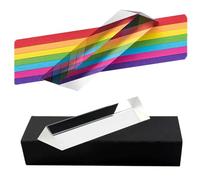 ZHYUAN Cristal K9 Prisme Optique Physique,15CM,Prisme Triangulaire Optique,CristalPrismePhotographie,Prisme d'enseignement,PrismePhotographie,avec Boîte-Cadeau pour Outil de Photographie,Enseignement