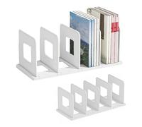 ZHYUAN Réglable Presse Livre Serre,Trieur de fichiers de bureau,Classeur de bureau,Porte-revues,Rangement bureau,Étagère de courrier,Organisateur de bureau,Porte revue à 4 compartiments,Serre Livre
