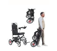 zhyunvd Fauteuil Électrique Compact,Fauteuil Roulant Electrique Pliable Leger,Chaise Roulante Électrique Stable Et Robuste, Cadre en Aluminium,Pneus Gonflables Amortisseurs De 30CM 10a