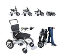 zhyunvd Fauteuil Roulant Electrique Pliable Leger,Petit Chaise Roulante Électrique D'intérieur pour,Supporte 150Kg,Idéal pour Les Personnes Handicapées Et Les Personnes Âgées A,20a