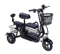 zhyunvd Scooters De Mobilité De Voyage À 3 Roues, Scooters De Mobilité pour Adultes, Scooter Motorisé Tout Terrain Léger, Portable Et Compact,Les Enfants Peuvent Être Récupérés Black,50km