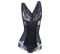 ZHYX Femme Combinaison Gainante Lingerie Sculptante et Gainante Gaine Amincissante Ventre Plat Bustier,Black-S
