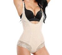 ZHYX Femme Combinaisons Sculptantes Gaine Amincissante Body Gainant Ventre Plat Lingerie Minceur,Skintone-Large