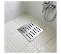 ZHZHXR Caniveau Exterieur Grille de Drainage, Grille de Drainage Plaque Couverture Caniveau pour Usage Extérieur, Cour, Jardins, Salles Douche, Anti Obstruction, Argenté(30x30x3cm/11.8x11.8x1.2in)
