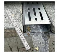 ZHZHXR Drain de Douche Linéaire Rectangulaire Ensemble de Caniveau Drainage en Acier Inoxydable pour Terrasses, Balcons, Jardins, Allées et Cours Intérieures(190x3.5x3cm)