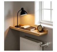 ZHZHXR Étagère Flottante en Bois pour Radiateur Tablette Radiateur Étagère Supérieure Bois Facile Installer pour Salon, Cuisine, Chambre Coucher, Salle Bain(Natural,90x15cm/35.43x5.91in)