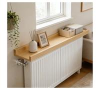 ZHZHXR Étagère pour Radiateur Cache Radiateur Décoratif en Bois Étagères Murales Faciles Installer pour Salon, Cuisine, Chambre Coucher, Perçage Nécessaire(Natural,30x12cm/11.81x4.72in)