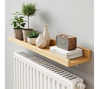 ZHZHXR Étagère pour Radiateur Étagère Murale Flottante Étagères Murales Cadres Photo pour Salon, Cuisine, Chambre Coucher, Salle Bain, Facile Installer, Anti Poussière(Natural,90x15cm/35.43x5.91in)