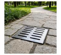 ZHZHXR Générique Grilles de Vidange Acier Inoxydable 304, Regard Drainage Carré pour Terrasses, Jardins, Salles Douche, Utilisation Extérieure, Facile Nettoyer(50x30x3cm/19.7x11.8x1.2in)