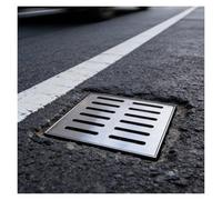 ZHZHXR Grille Caniveau, Grille Évacuation de Sol en Acier Inoxydable 304 Grilles Égout Carrées pour Extérieur Intérieur, Cour, Terrasse, Jardin, Bloquer Débris(50x50x3cm/19.7x19.7x1.2in)